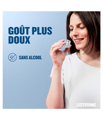 Listerine Bain de Bouche Soin Blancheur Gout Plus Léger 500 ml