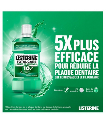 Listerine Total Care Bain de Bouche Dents et Gencives 250 ml