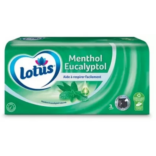 Lotus Menthol Eucalyptol Boite de Mouchoirs x 72