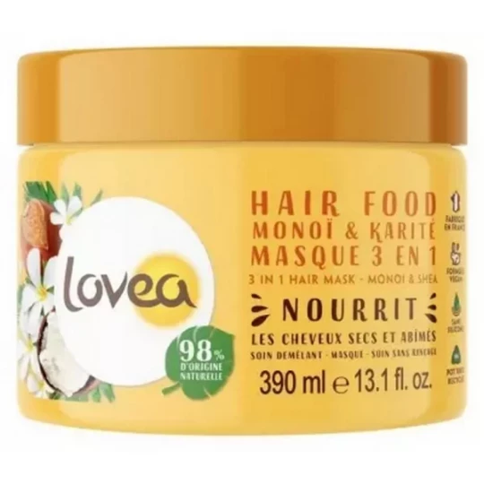 Lovea Hair Food Masque 3 en 1 Monoi & Karité 390 ml