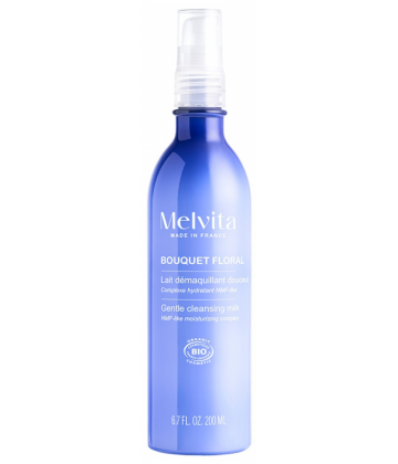 Melvita Bouquet Floral Lait Démaquillant Douceur Bio 200 ml