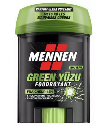Mennen Déodorant Green Yuzu Fraîcheur 48h Stick Large 60 ml