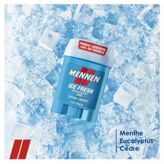 Mennen Déodorant Ice Fresh 24h Stick Large 60 ml - image 2