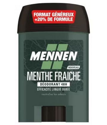 Mennen Déodorant Menthe Fraiche 48h Stick Large 60 ml
