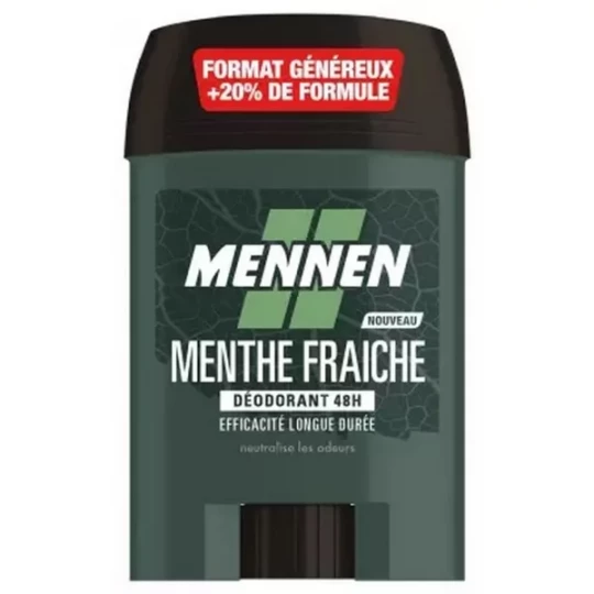Mennen Déodorant Menthe Fraiche 48h Stick Large 60 ml