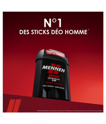 Mennen Déodorant Musk 48h Stick Large 60 ml