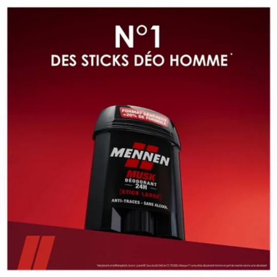 Mennen Déodorant Musk 48h Stick Large 60 ml - image 3