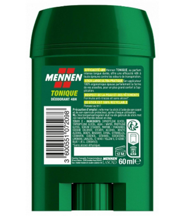 Mennen Déodorant Tonique 24h Stick Large 60 ml