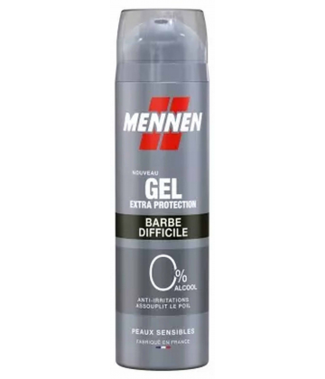 Mennen Gel de Rasage Extra Protection Barbe Difficile 200 ml
