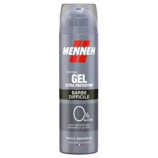 Mennen Gel de Rasage Extra Protection Barbe Difficile 200 ml