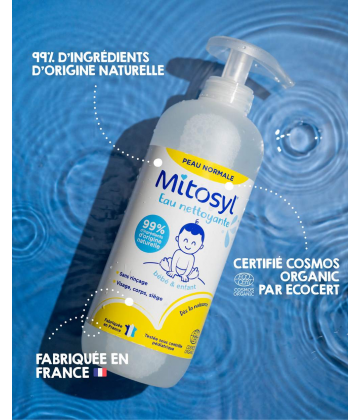 Mitosyl Eau Nettoyante Bébé et Enfant Bio 500 ml