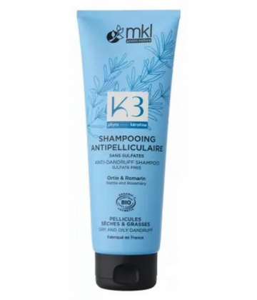 MKL Green Nature K3 Shampoing Antipelliculaire Pellicules Sèches et Grasses Bio 250 ml