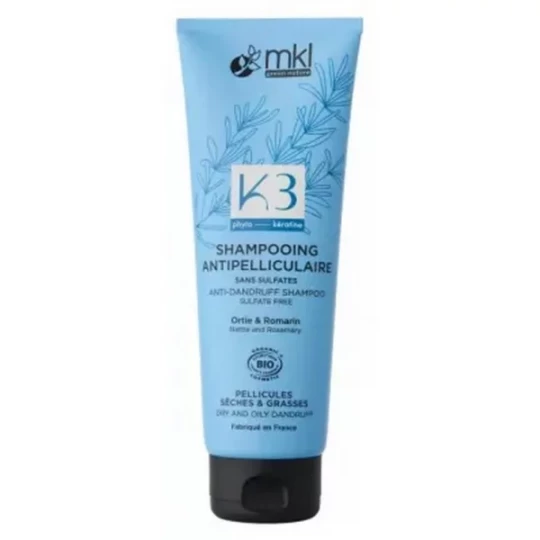 MKL Green Nature K3 Shampoing Antipelliculaire Pellicules Sèches et Grasses Bio 250 ml