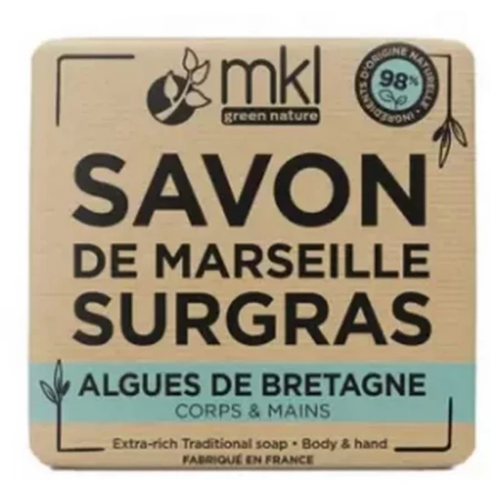 MKL Green Nature Savon de Marseille Surgras Algues de Bretagne 100 g