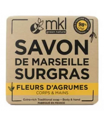 MKL Green Nature Savon de Marseille Surgras Fleurs d'Agrumes 100 g