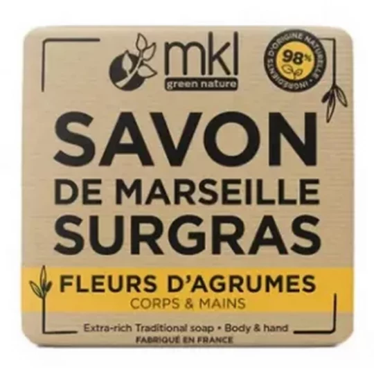 MKL Green Nature Savon de Marseille Surgras Fleurs d'Agrumes 100 g