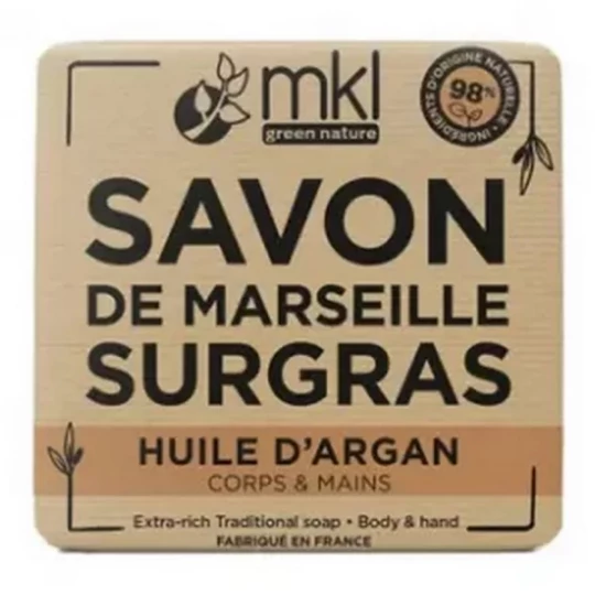 MKL Green Nature Savon de Marseille Surgras Huile d'Argan 100 g