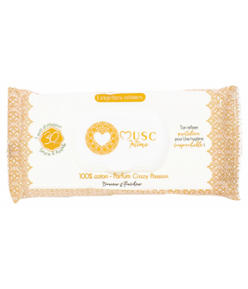 Musc Intime Lingettes Intimes Crazy Passion Lingettes x 30