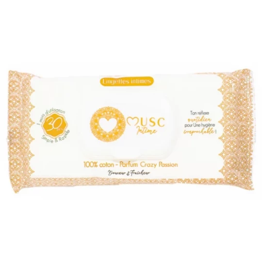 Musc Intime Lingettes Intimes Crazy Passion Lingettes x 30
