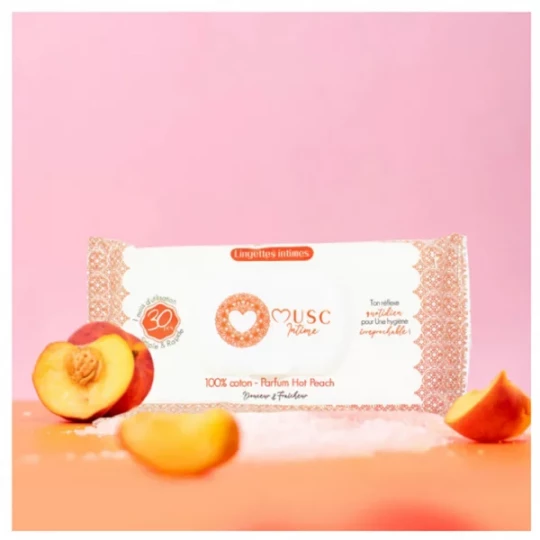 Musc Intime Lingettes Intimes Hot Peach Lingettes x 30 - image 2