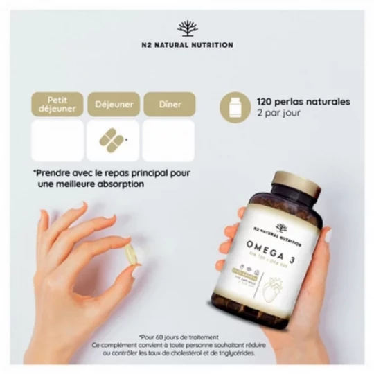 N2 Natural Nutrition Omega 3 Capsules x 120 - image 3