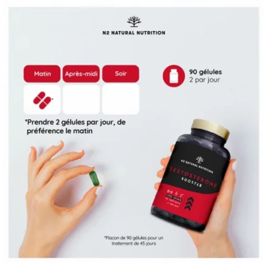 N2 Natural Nutrition Testosterone Booster Capsules x 90 - image 3