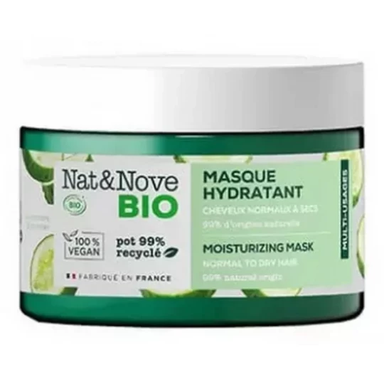 Nat&Nove Bio NAT&NOVE Bio Masque hydratant Certifié Bio Cheveux Normaux à Secs 300 ml
