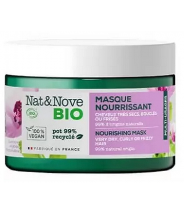 Nat&Nove Bio NAT&NOVE Bio Masque nourrissant Certifié Bio Cheveux Très Secs Bouclés ou Frisés 300 ml
