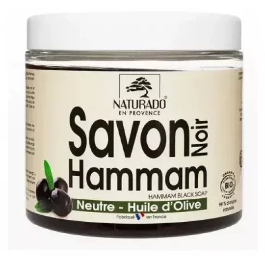 Naturado en Provence Savon Noir Hammam Huile d'Olive Bio 600 g