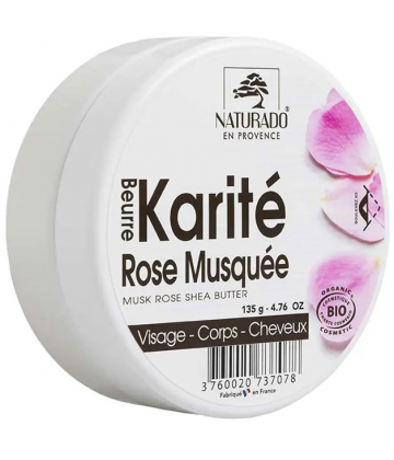 Naturado en Provence Beurre Karité Rose Musquée Bio 135 g