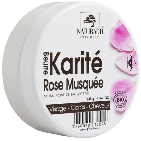 Naturado en Provence Beurre Karité Rose Musquée Bio 135 g