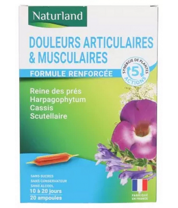 Naturland Douleurs Articulaires et Musculaires Ampoules x 20
