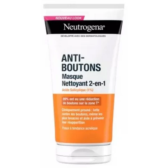 Neutrogena Anti-Boutons 2-en-1 Nettoyant et Masque 150 ml