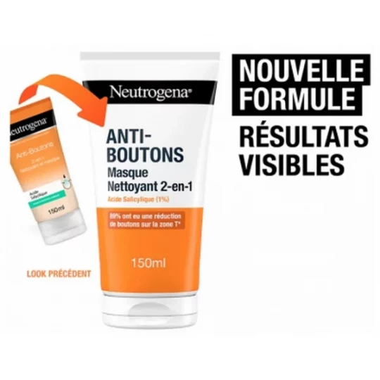 Neutrogena Anti-Boutons 2-en-1 Nettoyant et Masque 150 ml - image 5
