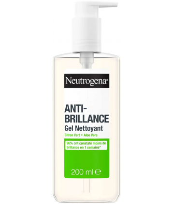 Neutrogena Anti-Brillance Citron Vert Gel Nettoyant 200 ml