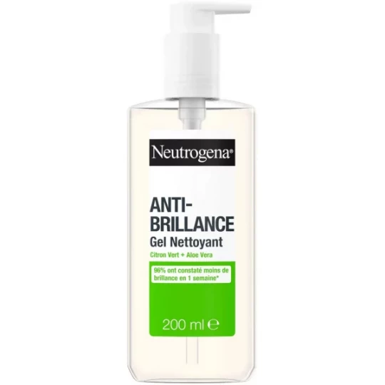 Neutrogena Anti-Brillance Citron Vert Gel Nettoyant 200 ml