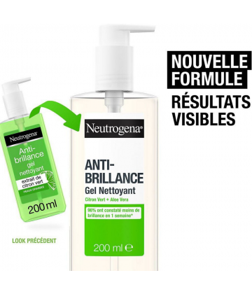 Neutrogena Anti-Brillance Citron Vert Gel Nettoyant 200 ml