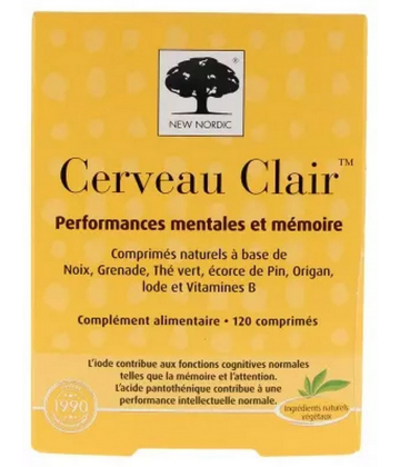 New Nordic Cerveau Clair Comprimés x 120