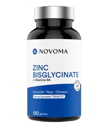 Novoma Zinc Bisglycinate + Vitamine B6 Gélules x 120