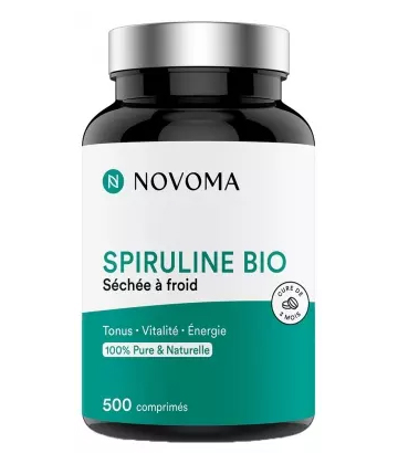 Novoma Spiruline Séchée à Froid Bio Comprimés x 500