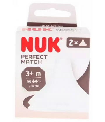 NUK Perfect Match Tétines Silicone 3 Mois et + x 2