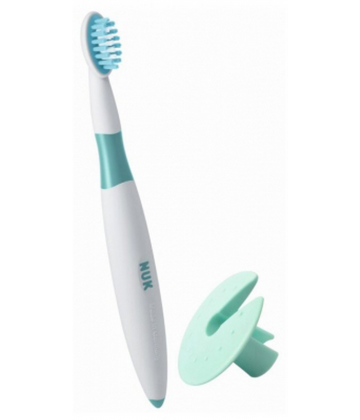 NUK Brosse à Dents Educative 12 mois et plus + 1 bague de sécurité