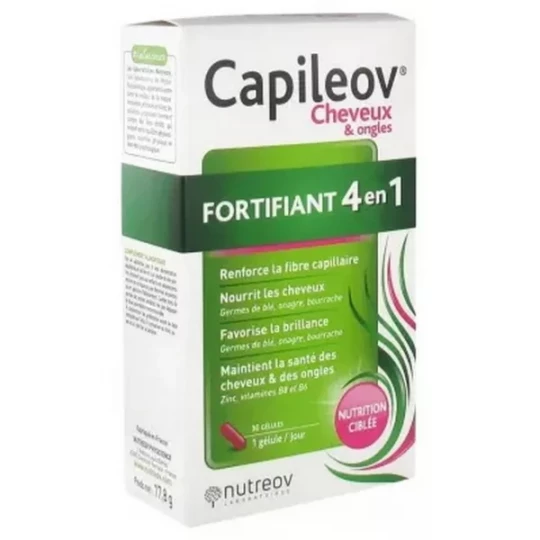 Nutreov Capileov Cheveux & Ongles Fortifiant 4en1 Gélules x 30