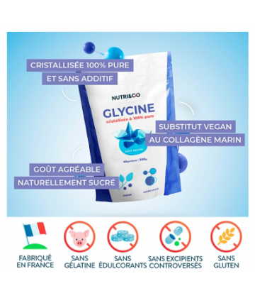 Nutri&Co Glycine Crystallisée 100% Pure Gout Neutre 300 g