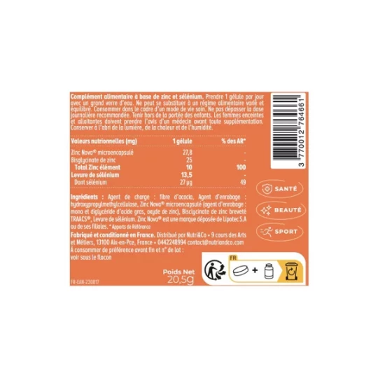 Nutri&Co Zinc Bisglycinate Gélules x 60 - image 2