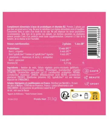 Nutri&Co ProBiotique Flore Intime Gélules x 60