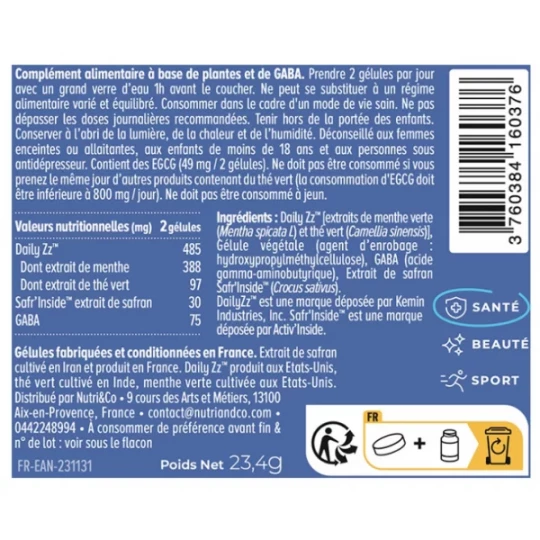 Nutri&Co Sommeil Gélules x 60 - image 2