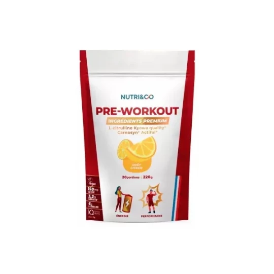 Nutri&Co Pre-Workout Gout Citron 220 g