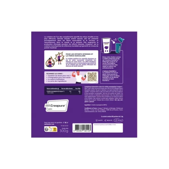 Nutri&Co Créatine Monohydrate Creapure 300 g - image 2
