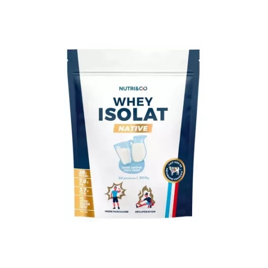 Nutri&Co Whey Isolat Native 900 g - Gout : Sans arome